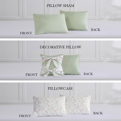 Jessica Simpson Felicity Sage Green Floral Queen 8-Piece Bed in a Bag — фото 6