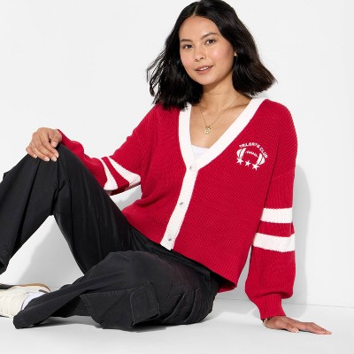 Women's Game Day V-Neck Button-Front Cardigan - Wild Fable™