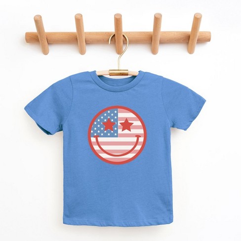 The Juniper Shop Flag Smiley Face Toddler Short Sleeve Tee - image 1 of 2