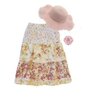 MiAmore Gigi Peasant Skirt and Hat with Hair Accessory - 1 of 2