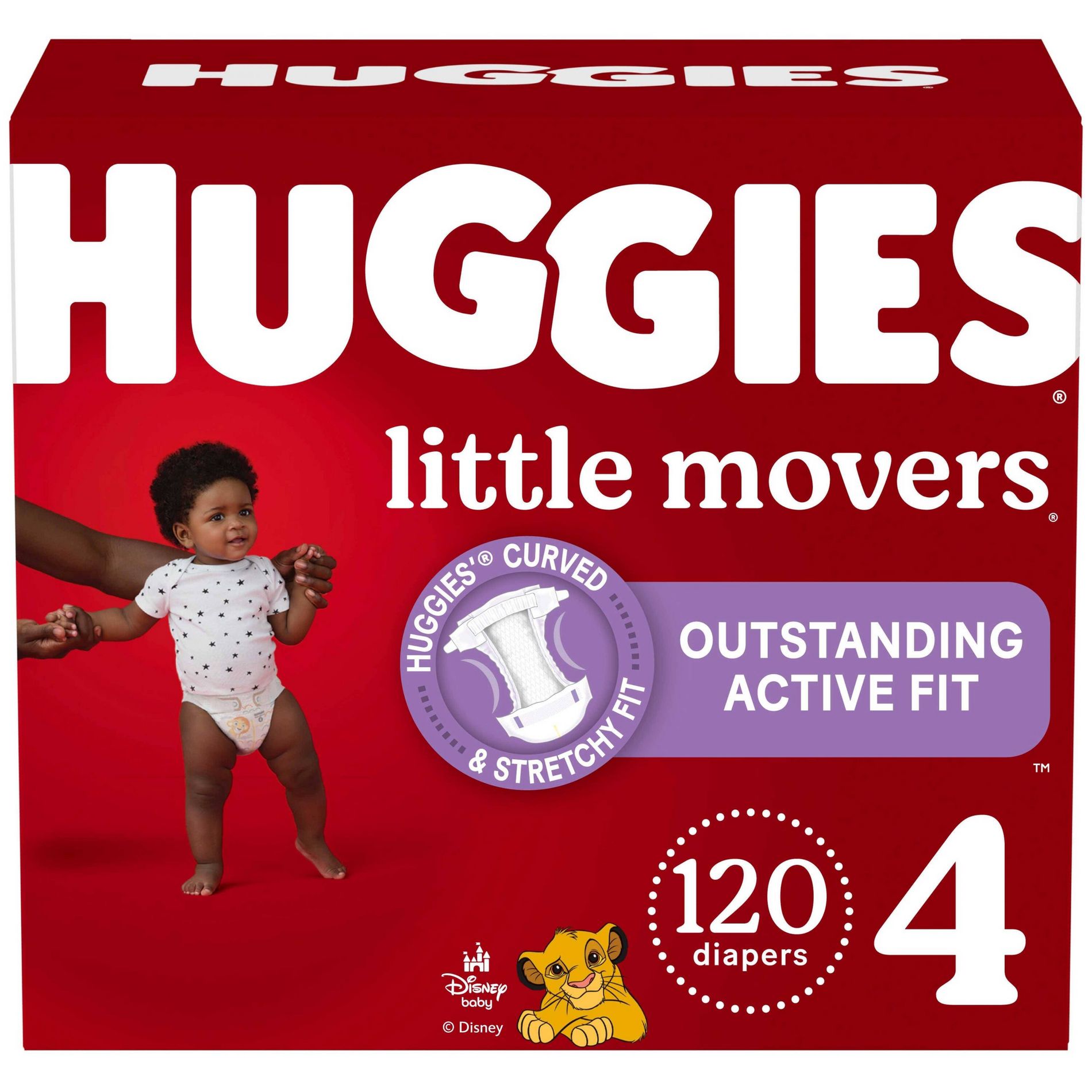 Huggies Little Movers Diapers - Size 4 - 120ct