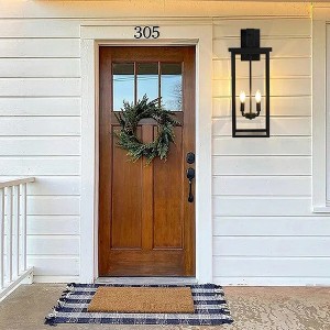 4 Light Black Outdoor Wall Light (No Bulbs) - 1 of 1
