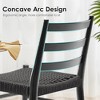Infurnic Accent Chairs, Comfortable Woven Seat with Sturdy Legs, Modern Accent Chairs for Kitchen and Dining Room, Black, 19"*19.5"*32" - 3 of 4