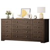 12 Drawers Dresser for Bedroom Wooden, Modern Wide TV Stand Dressers for 65 Inch TV, Wood Chest of Drawers, Farmhouse Clothes Storage for Living Room - 2 of 4