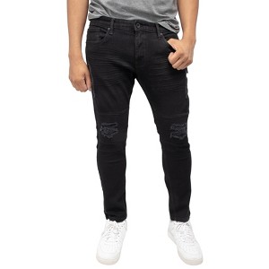 RAW X Men's Stretch Moto Denim Jeans(plus size pants in available) - 1 of 4
