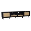 Dexmalle Rattan TV Stand for TVs up to 85'' with Solid Wood Legs - 4 of 4