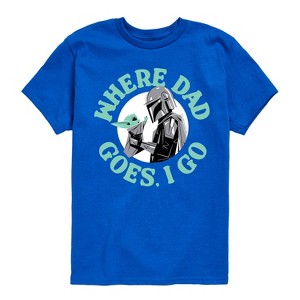 Boys' - The Mandalorian - Where Dad Goes I Go Short Sleeve Graphic T-Shirt - 1 of 4