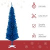 6FT Decorated Christmas Tree, Pencil Christmas Tree with 390 Realistic Branch Tips and Plastic Stand - 4 of 4
