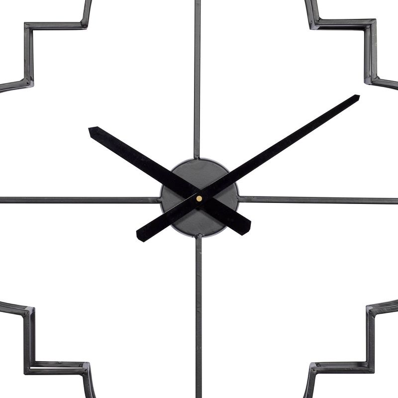 24"x24" Metal Open Frame Quatrefoil Wall Clock - CosmoLiving by Cosmopolitan, 3 of 8