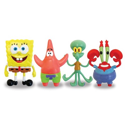 FleXfigs: SpongeBob Square Pants - 4 Character Pack - Kids 3+