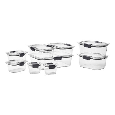 Clear BPA-Free 18-Piece Plastic Food Storage Container Set