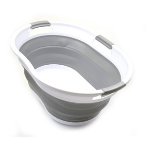 SAMMART 36L (9.5 Gallon) Collapsible Plastic Laundry Basket with 3 Handles, Water Capacity 27L/7.1 Gallon - 1 of 4