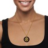 Ross-Simons Black Agate Tiger Pendant Necklace With Black Enamel in 18kt Gold Over Sterling Size 18 - 2 of 3
