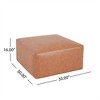 OUTSUPPLY PU Leather Storage Ottoman, Modern Square Footrest, Versatile Coffee Table, Extra Seating for Living Room - 2 of 4
