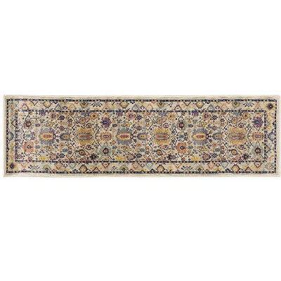 Xanadu Beige and Blue Synthetic Area Rug