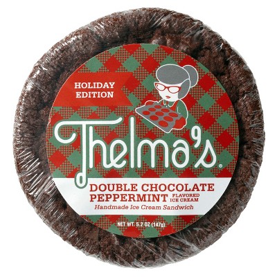 Thelma's Double Chocolate with Peppermint Ice Cream Sandwich - 1ct