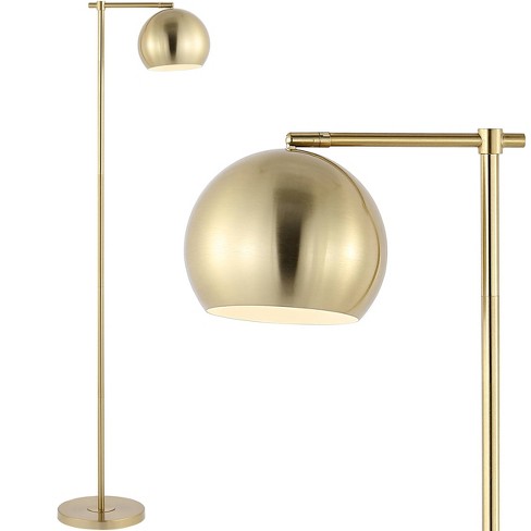 58.5 Eva Modern Contemporary Iron LED Floor Lamp Brass Gold (Includes LED  Light Bulb) - JONATHAN Y