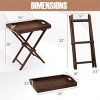 SEVOBAL Folding TV Tray Table Contemporary Side Table with Removable Tray Top for Food Serving Decor Meals Portable, Brown, 85.8"*40.8"*10.5" - 3 of 4