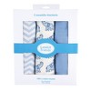 Luvable Friends Baby Boy Muslin Cotton Swaddle Blanket, Boy Elephant, One Size - 2 of 2