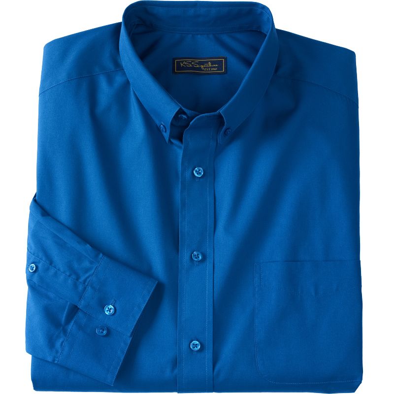 KingSize Men's Big & Tall  Wrinkle-Free Long-Sleeve Button-Down Collar Dress Shirt, 1 of 2