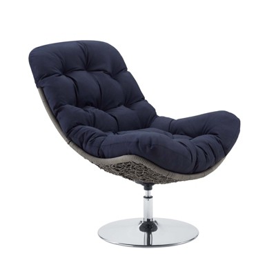 Modway Brighton Wicker Rattan Outdoor Patio Swivel Lounge Chair