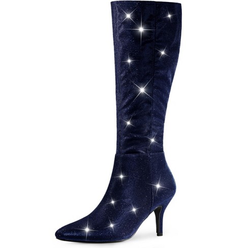 Navy glitter clearance boots