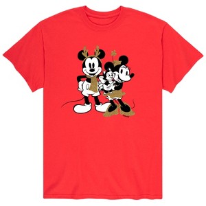 Men's - Disney - Mickey Minnie Sparkle Short Sleeve Graphic T-Shirt - 1 of 4