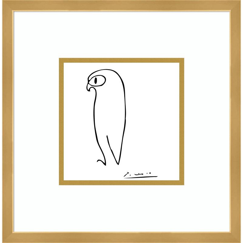 16&#34; x 16&#34; Owl by Pablo Picasso Framed Wall Art Print Beige - Amanti Art, 1 of 9