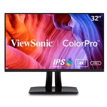 ViewSonic VP3256-4K 32 Inch Premium IPS 4K Ergonomic Monitor with Ultra-Thin Bezels, Color Accuracy, Pantone Validated, HDMI, DisplayPort and USB C