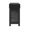 Infurnic Decorative Storage Cabinets Console Table with Rattan Accent, Stylish Rustic Sofa Table for Living Room and Hallway, Black, 51.9"*13.8"*30" - 4 of 4