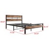 Platform Bed Frame Modern Rustic with Wood Grain Headboard and Footboard for Bedroom Full Size - 3irtyhousy - 4 of 4