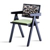 2 dining chairs, black, made of rubber wood solid wood, medieval style, armrest solid wood dining chair - 4 of 4