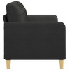 vidaXL 2-seater Sofa Black 100% polyester, foam filling, metal frame - 3 of 4