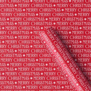 30" 50 sq ft Christmas Roll Wrap Merry Christmas on Red - Wondershop™ - 1 of 3