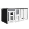 PawHut 63" Chicken Coop Wooden Chicken House Rabbit Hutch Poultry Cage Hen Pen Backyard PC Roof with Run Box - 4 of 4