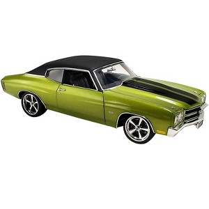 1970 Chevrolet Chevelle SS Restomod Citrus Green Met w/Black & Black Vinyl Top Ltd Ed to 258 pcs 1/18 Diecast Model Car by ACME - 1 of 4