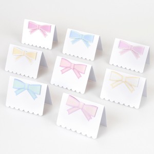 Meri Meri Pastel Bow Place Cards (Pack of 8) - 1 of 3