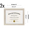 Americanflat 11x14 Drift Wood Diploma Frame - Displays 8.5x11 Diplomas with Mat or 11x14 Inch Without Mat. Shatter-Resistant Glass - (2 Pack) - 2 of 4