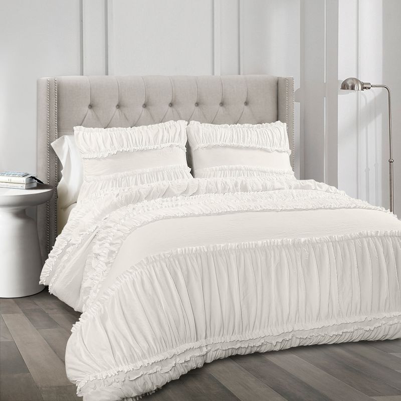 White Nova Ruffle Comforter Set - Lush Décor, 3 of 9