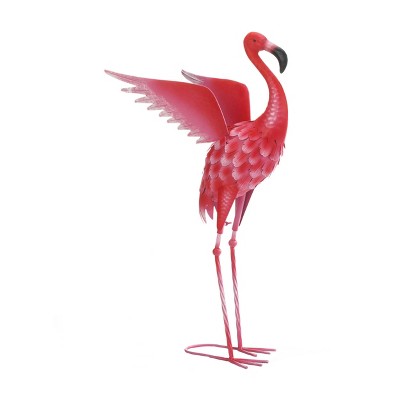 27.5" Iron Flying Flamingo Garden Décor Statue Pink - Zingz & Thingz