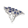 Ross-Simons 1.90 ct. t.w. Sapphire and .18 ct. t.w. Diamond Ring in Sterling Silver - 3 of 4