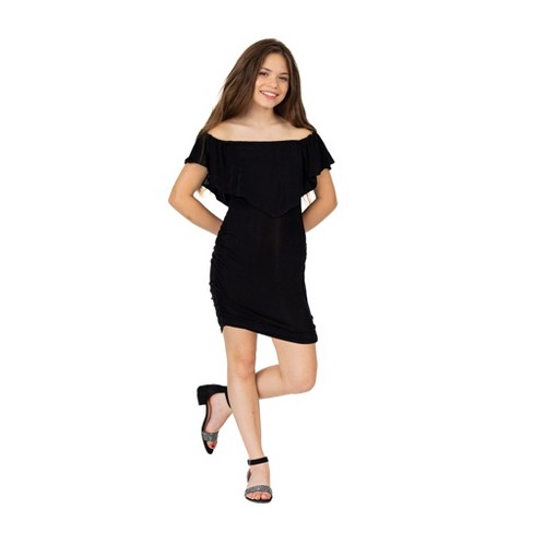 Girls black dress on sale target