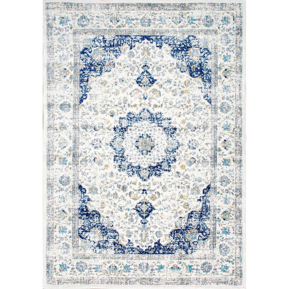 8'x10' Verona Vintage Persian Style Area Rug Blue - nuLOOM