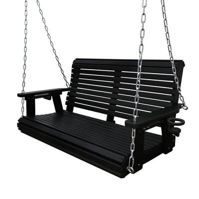 Fortune Candy Porch Swing 2-Seater for Outdoor Patio Garden Yard