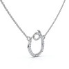 Pompeii3 1/4ct Diamond "O" Initial Pendant 18" Necklace 14K White Gold - 2 of 4