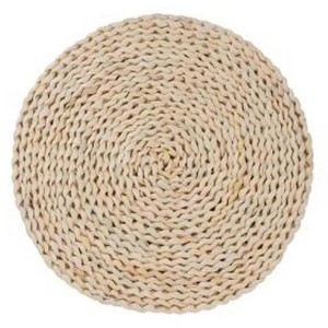 Set Of 2 Handmade Natural Round Rattan Placemats Insulation Mat Pad,23CM - 1 of 2