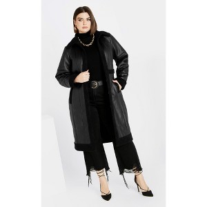 CITY CHIC | Women's Plus Size Hayden Coat - black - 20W - 1 of 4