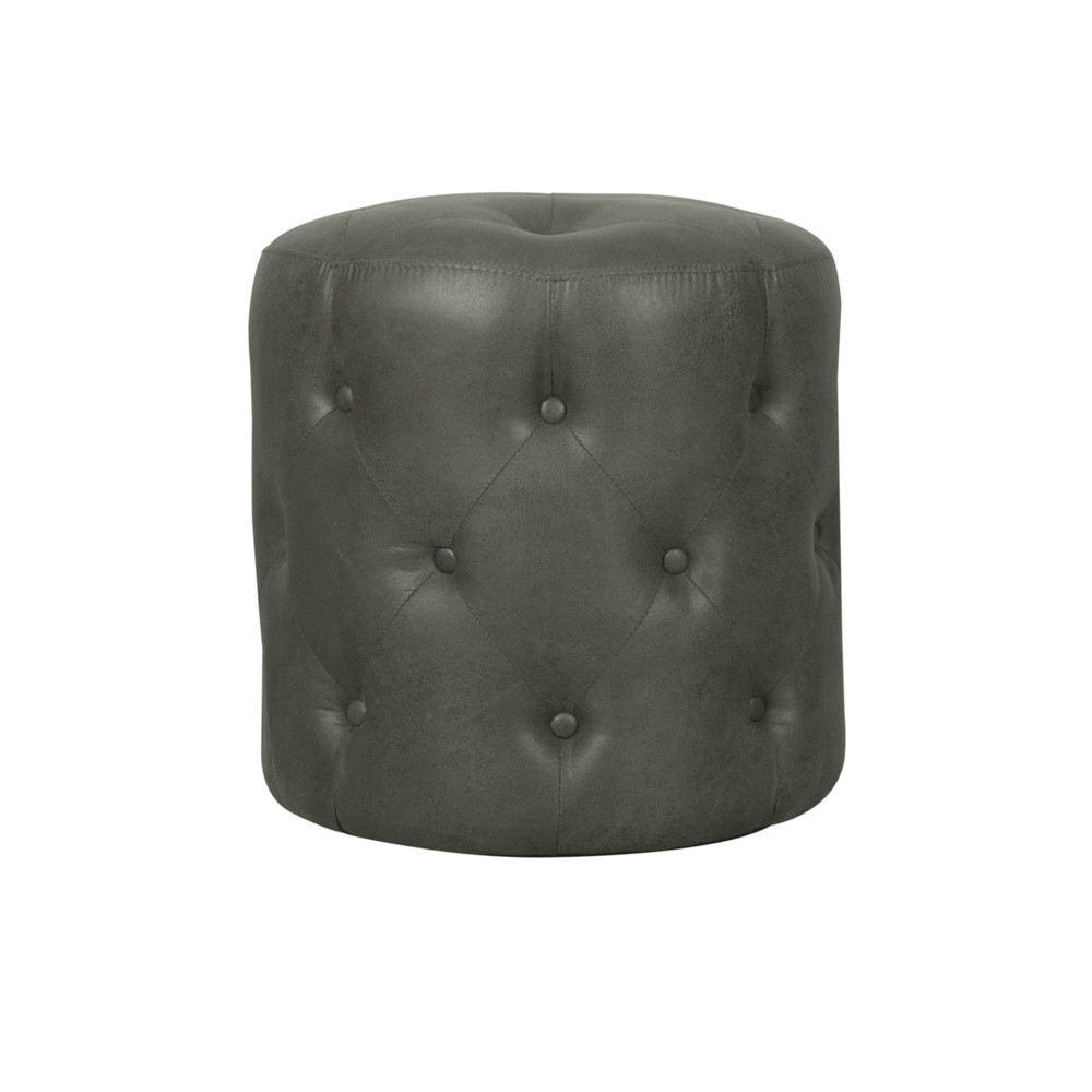 Round Tufted Ottoman Gray - Homepop was $104.99 now $78.74 (25.0% off)