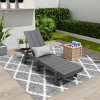 WestinTrends Ashore Modern Poly Reclining Chaise Lounge With Wheels - 2 of 4