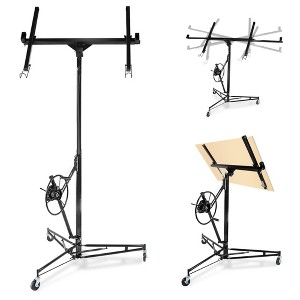 16 Ft Drywall Lift, 150LBS Capacity Rolling Drywall Rolling Lifter, Heavy Duty Sheetrock Hoist with Telescopic Arm for Home & Commercial Use - 1 of 4